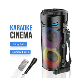ZQS4239S Deluxe Fabricant Tws 2x4 pouces Enceinte Bluetooth portable sur roulettes avec éclairage, fonction karaoké et Partybox 110 - Product Image 1
