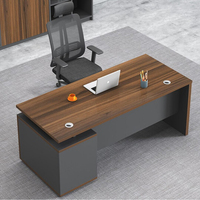Escritorio de oficina ejecutivo moderno hecho de madera para el personal, estación de trabajo, muebles, casas, mesa de ordenador, escritorio de oficina básico