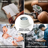 Lupa de Aumento Plegable Portátil y Versátil, Zoom Compacto Ajustable para Lectura y Tasación de Joyería Fina
