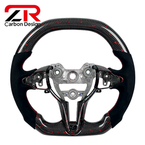 Volante Deportivo Personalizado para Interior de Auto, en Cuero Genuino y Fibra de Carbono, para Hyundai Elantra <span class=keywords><strong>N</strong></span>, I30N, I20N, Veloster <span class=keywords><strong>N</strong></span> - Product Image 1