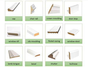 Plinthes décoratives intérieures en bois de pin de conception moderne, vente chaude, pour la maison, l'hôtel, en MDF avec apprêt en gesso - Product Image 5
