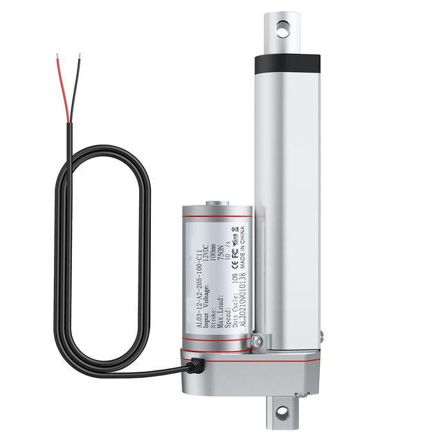 1000N DC 12v Electric Waterproof Low Noise Electric Linear Actuator 50mm-350mm Stroke Heavy Duty Linear Motion Actuator
