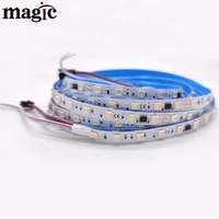 Bande LED adressable RGB CCT 5 en 1, étanche IP65 IP67, 24V, 3000K 6000K, programmable, blanc réglable RGBWC, FW1906