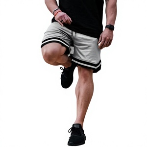 Custom Vintage Fitness Running 100% Poliéster Hombres Sudor Pantalla 3D Espuma Puff Imprimir Gimnasio Malla Pantalones cortos con cordón - Product Image 1
