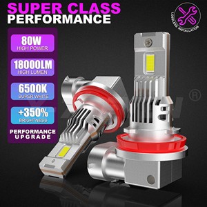 X7SEVEN ไฟหน้า LED H4 18000LM 80W ล่าสุด, H11อะไหล่ฮาโลเจนขนาดเล็ก H7 9005 9006 9012 H4 CSP ไฟตัดหมอกรถยนต์ - Product Image 3