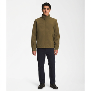 Finer Threads Men's Autumn Waterproof Hooded Fur Shell Soft Shell Jacket <b>Canvas</b> Fabric Stand Collar Zipper Closure Multiple Logo - Product Image 1