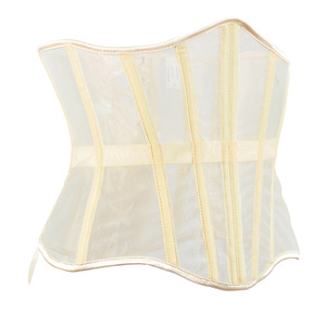 Mujeres Sexy elástico negro transparente gótico sólido ancho corsé Top malla cintura cinturón <span class=keywords><strong>faja</strong></span> Bustiers corsés ropa <span class=keywords><strong>blusa</strong></span> superior delgada - Product Image 4