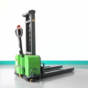 1T 1.6M Lift Stacker Machine Self Loading Portable Forklift Electric Stacker
