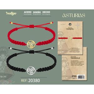 สร้อยข้อมือดีไซน์สวยหรู Destiny Asturian พร้อมดีไซน์ลายเกลียว Triskelion ทำจากเหล็ก P และ D - Product Image 1