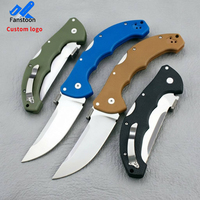 Couteau de poche pliant Fanstoon en acier 8CR14MOV, couteau tactique utilitaire de chasse et de camping en G10, vente en gros sur mesure