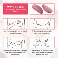 Medizinische Qualität flüssiges Silikon Heizung Erwärmung Vibrator Brust massage gerät Stillzeit Still massage gerät Vibration
