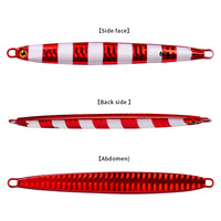 PRO BEROS Leurre de pêche artificiel dur en métal imprimé, type jig, à longue portée, lesté, nageur, simulation phosphorescente