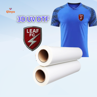 Qinyu Film TPU à haute élasticité 3D pour transfert UV à froid, découpe laser, adhésif, pour patchs, tissus et cuir