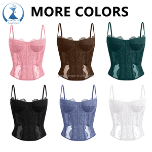 YUANFENG trendy all'ingrosso Top de <span class=keywords><strong>corse</strong></span> de encaje floreale bustier donna in pizzo corsetto sexy trendy corsetto di lingerie - Product Image 6