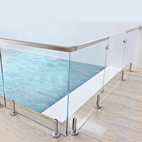 Rampe extérieure en plexiglas, rampe en verre trempé, rampe en verre à tige de haute qualité