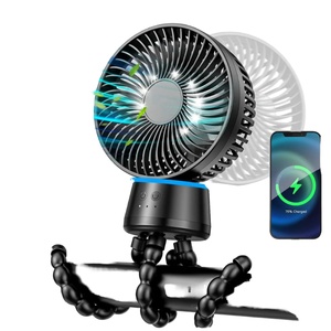 Ventilador para Cochecito, Ventilador Personal Portátil para Asiento de Coche, Ventilador de Escritorio a Pilas, 3 Velocidades Ajustables para Asiento de Coche, Cuna, Bicicleta - Product Image 1