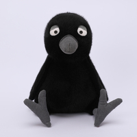 Nouvel arrivage de peluche chauve-souris noire corbeau citrouille hibou peluche jouet Halloween cadeau doux chat noir fantôme animal poupée