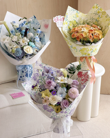 Papier d'emballage pour bouquet de fleurs imperméable pour la Saint-Valentin, papier d'emballage floral, papier pour fleuristes