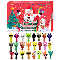Calendrier de l'Avent 24 Jours à Déchirer, Série Boîte Mystère de Noël, Motifs de Dessins Animés, Mini Décorations, Pendentifs de Noël, Lots de Faveurs de Fête