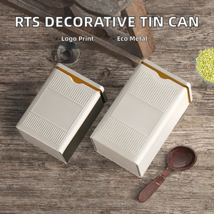 RTS Japanese-style Arabic-style Eco-Friendly <b>Tin</b> Cans Recycled Materials Printable Logo for Chocolate Matcha Powder Saffron - Product Image 2