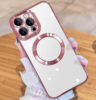 Coque F1 Transparente Aimantée Antichoc pour iPhone 13 14 15 16 Pro Max Plus avec Chargement Sans Fil, Disponible en Plusieurs Couleurs