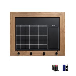 <span class=keywords><strong>Tableau</strong></span> noir mural combiné avec crochets métalliques, grand <span class=keywords><strong>tableau</strong></span> d'affichage magnétique 24" x 30" avec calendrier mensuel - Product Image 5