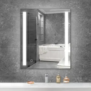 Espejo Led inteligente rectangular, resistente al agua, tocador de baño, antiniebla, espejos de pared regulables con luz