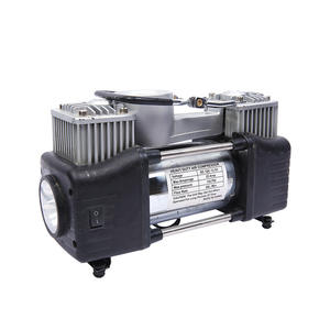 سيارة محمولة 12 فولت عالية الطاقة مزدوجة الأسطوانة سريعة النفخ ، وظيفة مراقبة ضغط الإطارات المعدنية المتينة - Product Image 5