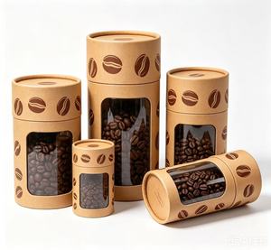 Tube en papier écologique cylindrique avec laminage mat et revêtement UV pour l'emballage du café et du thé et les emballages cadeaux - Product Image 6