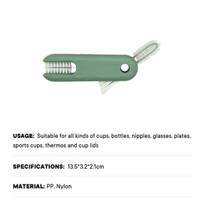 Wholesale PP Nylon Multi-Function Brush Bottle <b>Gap</b> Cleaner Brush for all kinds of cups bottles nipples glasses plates cup lids - Product Image 6