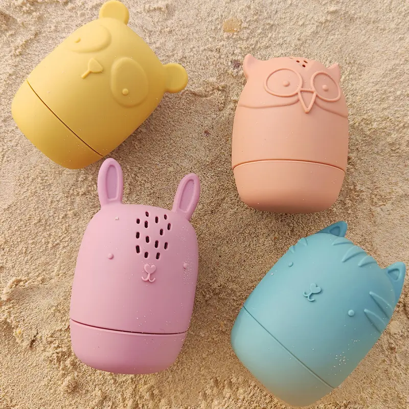 Jouet de bain Animal en Silicone personnalisé coloré, nouveau Design, pulvérisation d'eau, jouets de bain pour bébé pour enfants