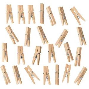 25mm natural unvarnished mini wooden clip clothpin clothespeg craft peg craft clips