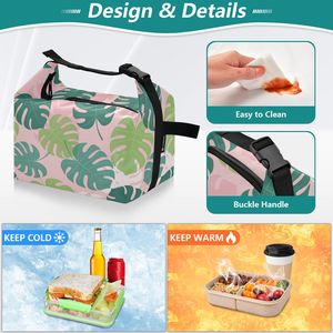 Hawaii Neutral Ocean Cartoon Print Durable Eco-Friendly Fashion Polyester Insulated Lunch Cooler Bag for Picnic BBQ Takeout - Product Image 4