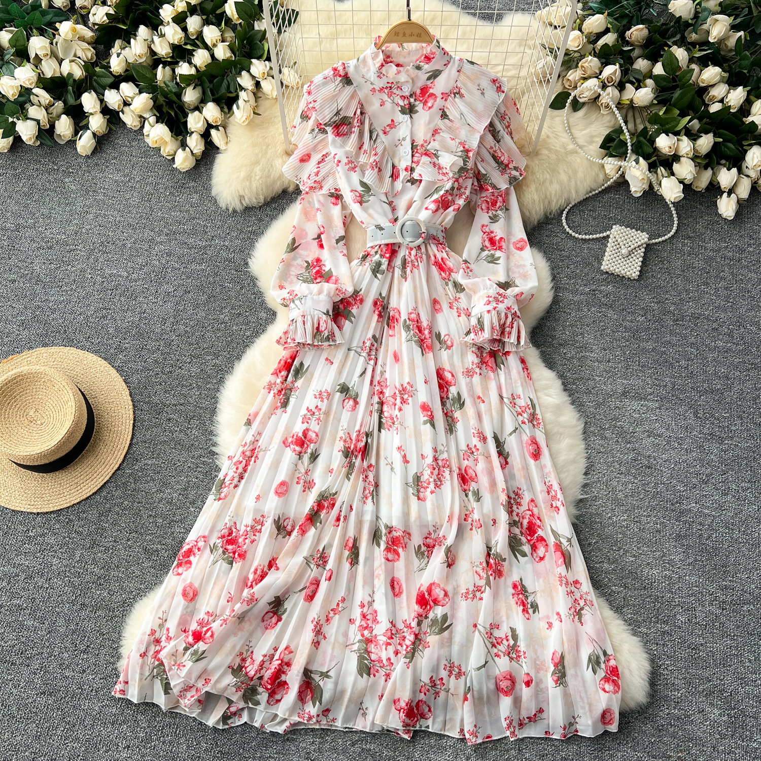white long flowy dress Baltic Born Womens Birdie Maxi Dress | White main image 0