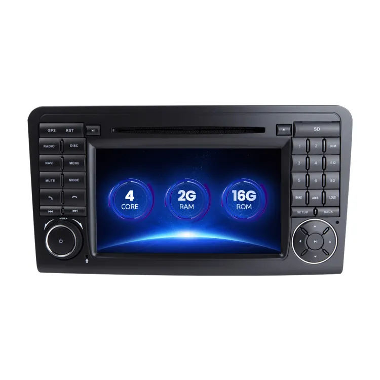 เครื่องเล่น DVD ติดรถยนต์ขนาด7 "2 DIN,วิทยุระบบนำทาง GPS สำหรับ Benz ML/GL-Class W164/X164