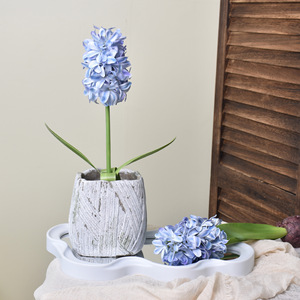 High-fidelity <b>Single</b>/double-headed Hyacinth Ball with Roots Potted Plant Artificial Simulation <b>Flower</b> Home Indoor Decoration - Product Image 2