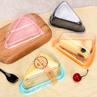 Boîte à gâteaux transparente triangulaire Mousse Pâtisserie Boîte d'emballage alimentaire Boîte à gâteaux à mille couches