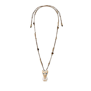 Collar de cadena para suéter hecho a mano con cuentas de aleación y diseño de <span class=keywords><strong>ojo</strong></span> de la vida, faraón, gato egipcio y <span class=keywords><strong>ojo</strong></span> de tigre - Product Image 1