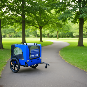 รถพ่วงจักรยานสำหรับสัตว์เลี้ยง Pellhockary ขนาด 16 นิ้ว ล้อลม พับเก็บได้ น้ำหนักเบา สำหรับสุนัข พร้อมซิปปิด - Product Image 2