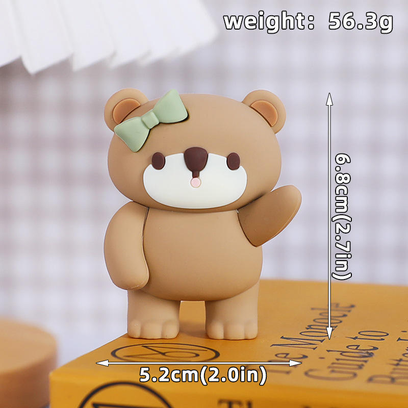 หมีเขียวกาวนุ่ม บอกสวัสดี (ราคาขายปลีก 7.6 หยวน)