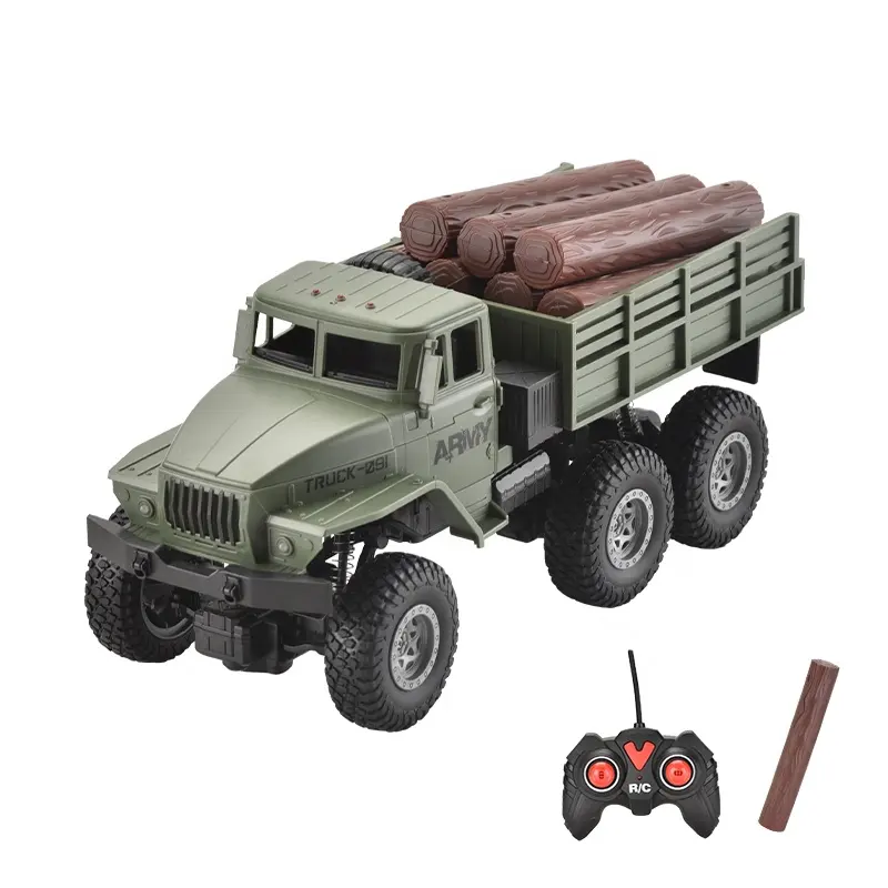 Children Remote Control Car 1/16 27m four wheel Rc Off-Road Military Truck Transport Toy Car