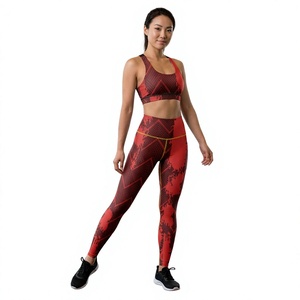 Women's Gym <b>Leggings</b> Sport Bra Set Yoga Workout 2-Piece Mid Waist Racerback <b>Snake</b> <b>Print</b> Seamless Four-Way Stretch Anti-Bacterial - Product Image 1