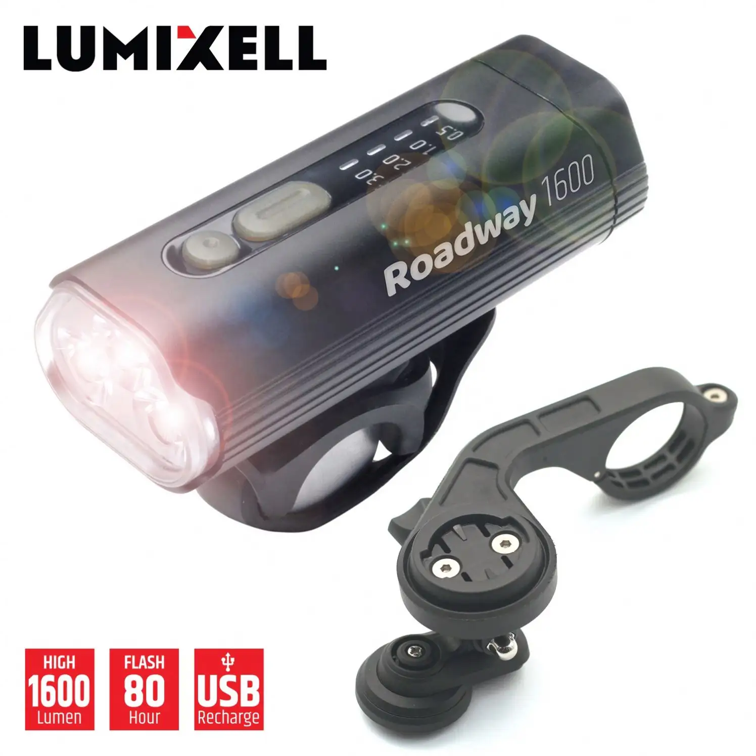 New Arrival 2020 Powerful Bike Light Front Rechargeable 1600 Lumen with smart bike mount