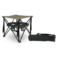 Table de rangement pliante portable pour l'extérieur Table de camping légère pour pique-nique randonnée avec porte-gobelet