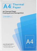 Papel Térmico A4 Plegado para Impresora Térmica Directa, para Uso en Oficina, Hogar y Estudiantes, para Imprimir Documentos y Contratos