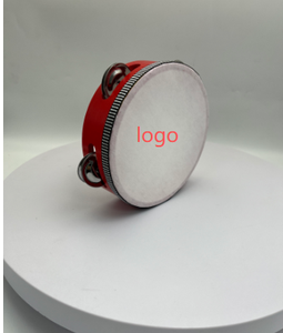 Wholesale Factory High Quality 6 Inch Red Wooden Tambourine, Custom Logo Hand Percussion Musical <b>Drum</b> Gift - Product Image 2