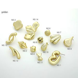 Pendientes de Concha Elegantes para Mujer, Recién Llegados, con Agujas de Acero Inoxidable, Pendientes de Media Flor Irregulares de ABS para el Día a Día - Product Image 2