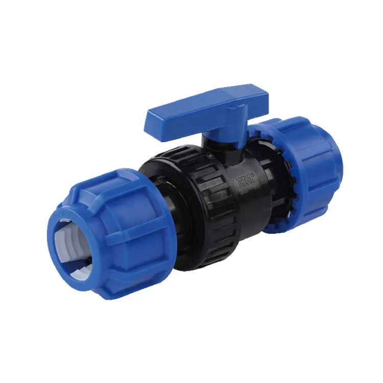 ERA venda quente acessórios plásticos PP Compression Fittings Compression True Union Ball Valve