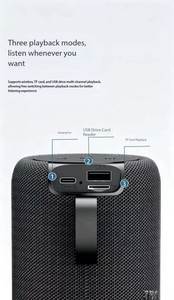 BS03 Taşınabilir Bluetooth Hoparlör, TF Kart ve USB Bellek Desteği, Dahili Mikrofon, RGB Işık, Kablosuz Stereo Ses Subwoofer'ı ve FM Radyo ile - Product Image 2