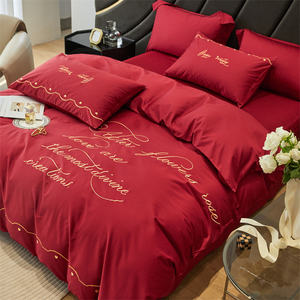 Vente en gros de draps de lit en coton biologique Queen Size lot de literie lot de literie drap de lit couette ensemble de literie-<span class=keywords><strong>acheter</strong></span> housse de couette - Product Image 4